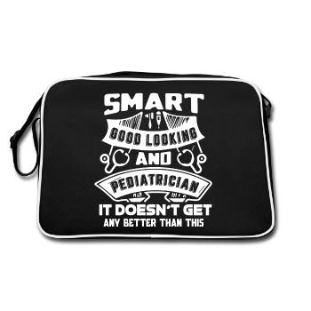 Pediatrician Smart Good Looking Pediatrician - Retro Bag - black/white - Back