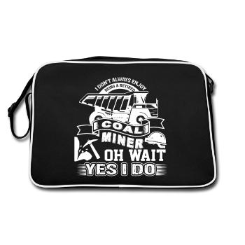 Coal Miner Retired Coal Miner - Retro Bag - black/white - Back