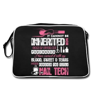 Forever The Title Nail Technician - Retro Bag - black/white - Back