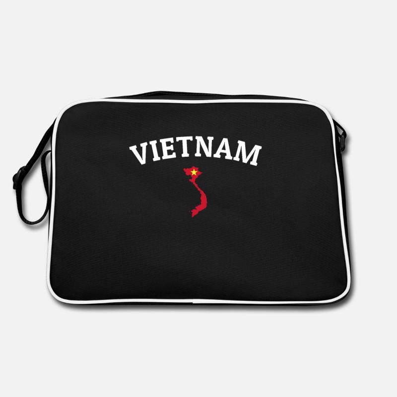 Vietnam Map Vietnamese Flag Vietnamese Retro Bag
