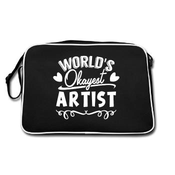 Artist World's Okayest Artist - Retro Bag - black/white - Back