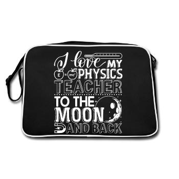 Physics Teacher I Love My Physics Teacher - Retro Bag - black/white - Back