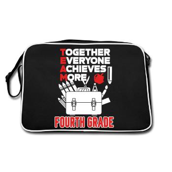 4th Grade Teacher Team 4th Grade - Retro Bag - black/white - Back