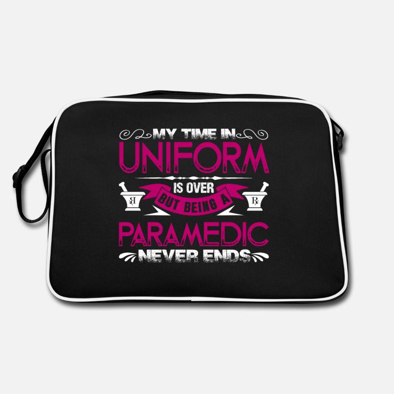 Paramedic Being A Paramedic Never Ends - Retro Bag - black/white