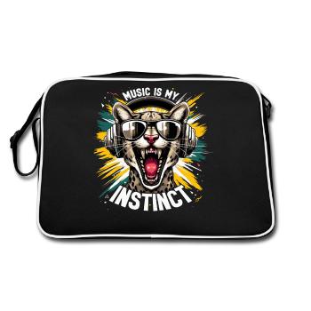La musique est mon instinct Casque Ocelot - Sac Retro - noir/blanc - Dos