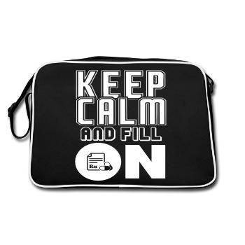 Pharmacist Keep Calm Fill On - Retro Bag - black/white - Back