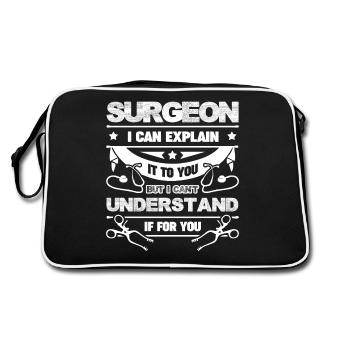 Surgeon I Can Explain It To You - Retro Bag - black/white - Back