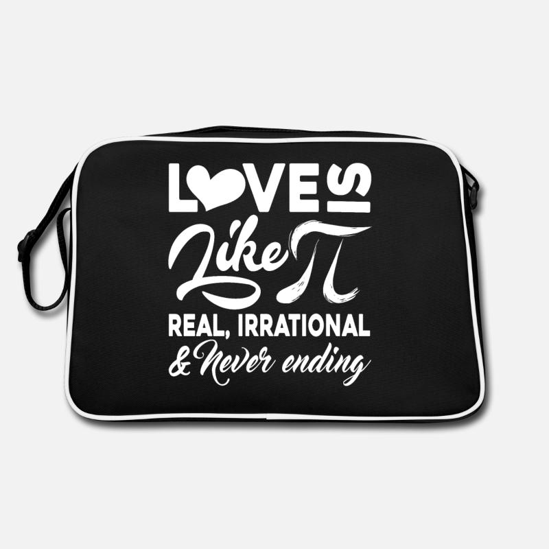 Pi Day Love Is Like Pi Never Ending Retro Bag