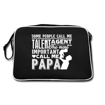 Talent Agent Talent Agent Papa - Retro Bag - black/white - Back