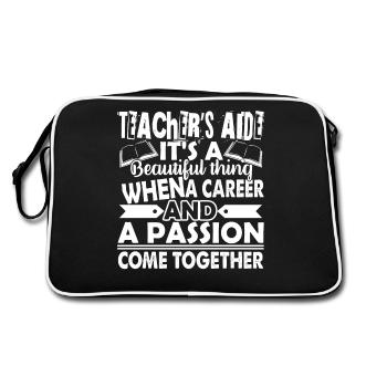 Teacher Aide Proud Teacher Aide - Retro Bag - black/white - Back