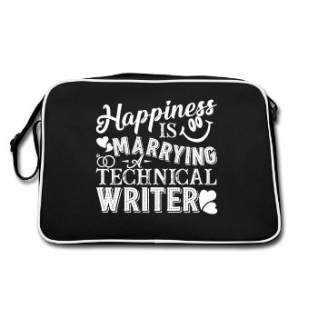 Technical Writer Marrying A Technical Writer - Retro Bag - black/white - Back
