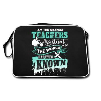Teacher Assistant Okayest Teacher Assistant - Retro Bag - black/white - Back