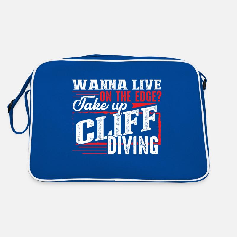Cliff Diving Cliff Diving Extreme Sport Retro Bag