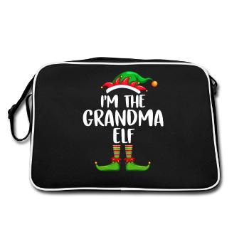 Je suis la grand-mère elfe chemise assortie famille - Sac Retro - noir/blanc - Dos