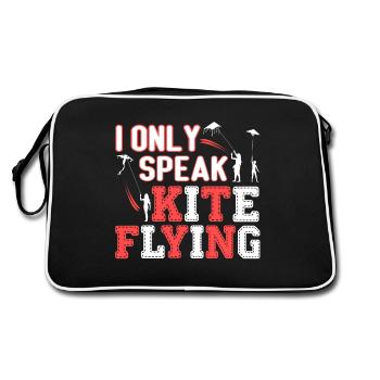 Kite Flying I Only Speak Kite Flying - Retro Bag - black/white - Back