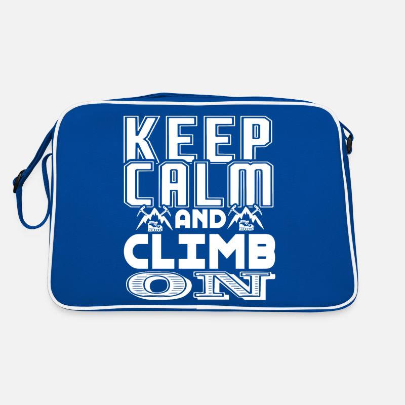 Keep Calm and Climb On Rock Climbing Retro Bag