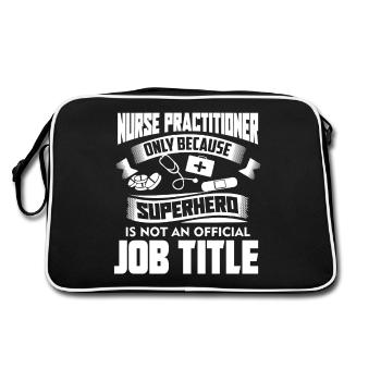 Nurse Practitioner Job Title - Retro Bag - black/white - Back