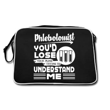 Phlebotomist Understand Me - Retro Bag - black/white - Back