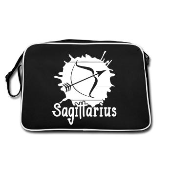 Sagittarius Sagittarius Zodiac Star - Retro Bag - black/white - Back