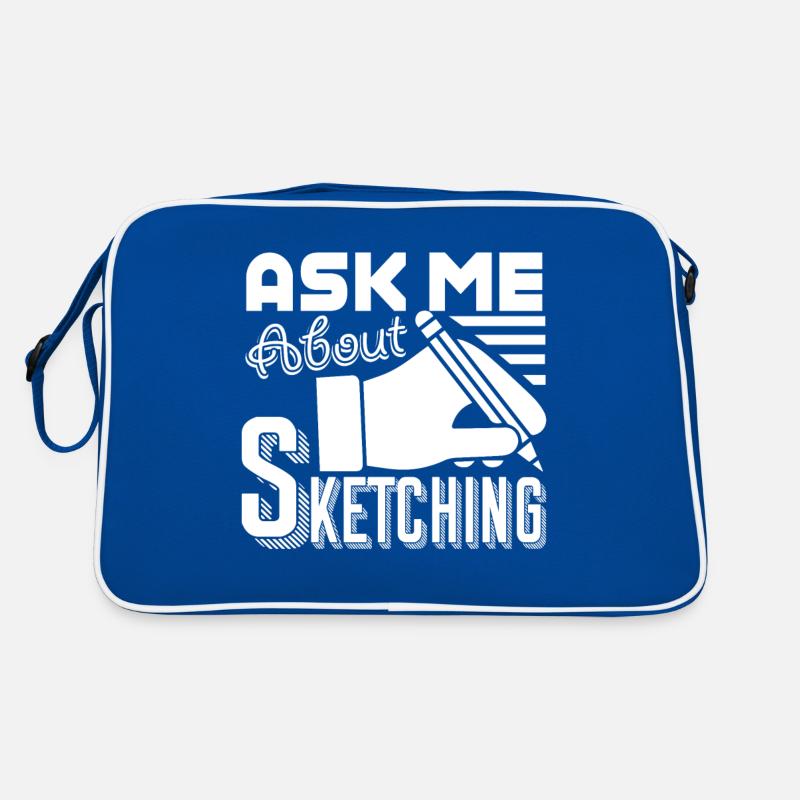 Sketching Ask Me About Sketching Retro Bag