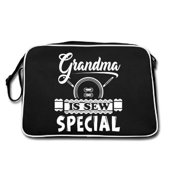 Sewing Grandma Is Sew Special - Retro Bag - black/white - Back