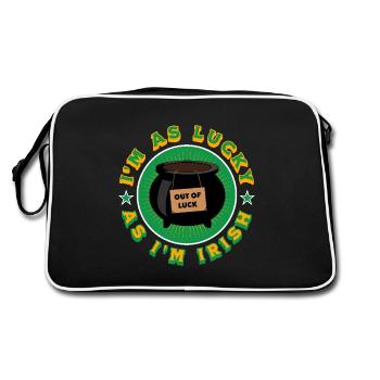 Pot d’or de chance, j’ai autant de chance que je suis irlandais - Sac Retro - noir/blanc - Dos
