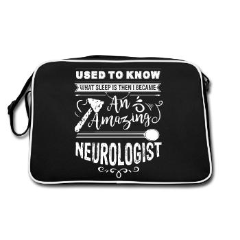 Neurologist Amazing Neurologist - Retro Bag - black/white - Back