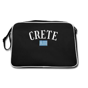 Crète Grèce Drapeau grec Grec - Sac Retro - noir/blanc - Dos