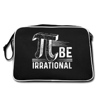Pi Day Pi Irrational - Retro Bag - black/white - Back