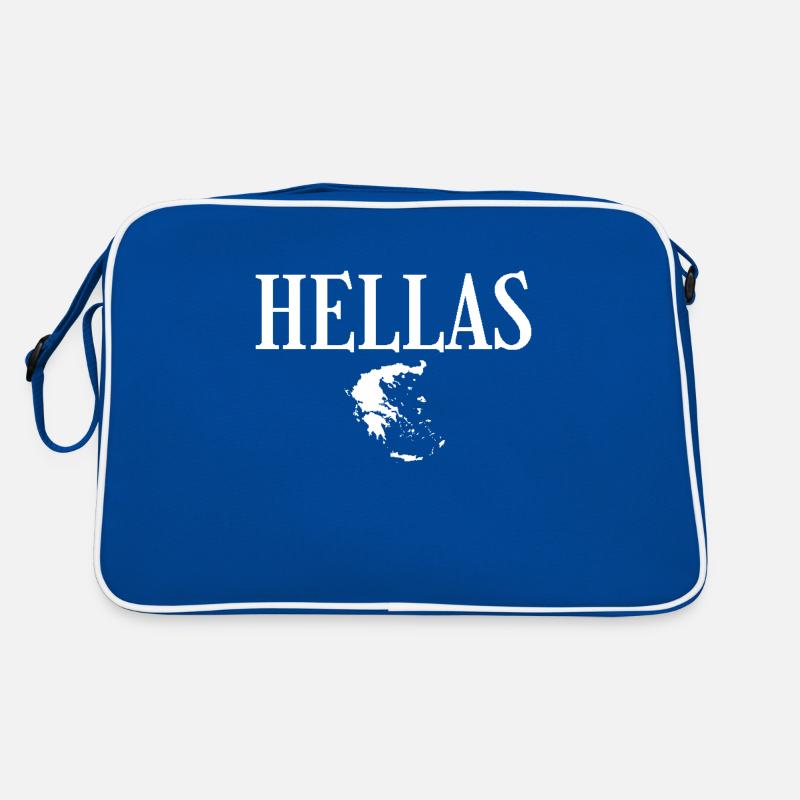 Hellas Greece Map Greek Greece Retro Bag