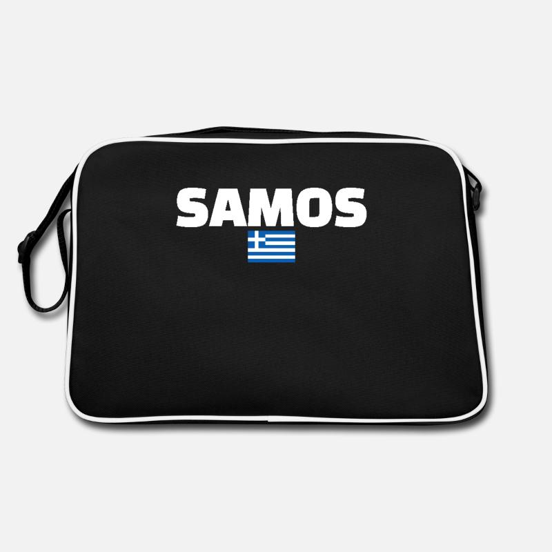 Samos Greece Greek Flag Greek Retro Bag