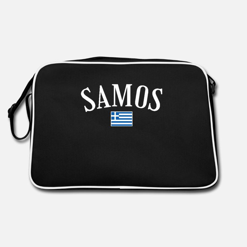Samos Greece Greek Flag Greek Retro Bag