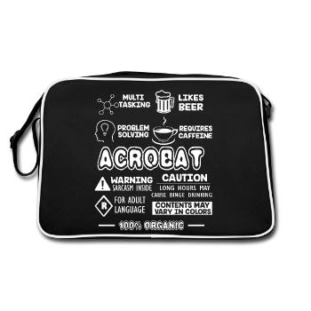 Acrobat Acrobat Job - Retro Bag - black/white - Back