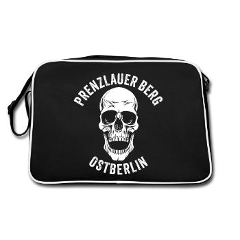 PRENZLAUER BERG OSTBERLIN - Retro Tasche - Schwarz/Weiß - Hinten