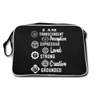 Chakra Chakra I Am Loved Strong Creative - Retro Bag - black/white - Back