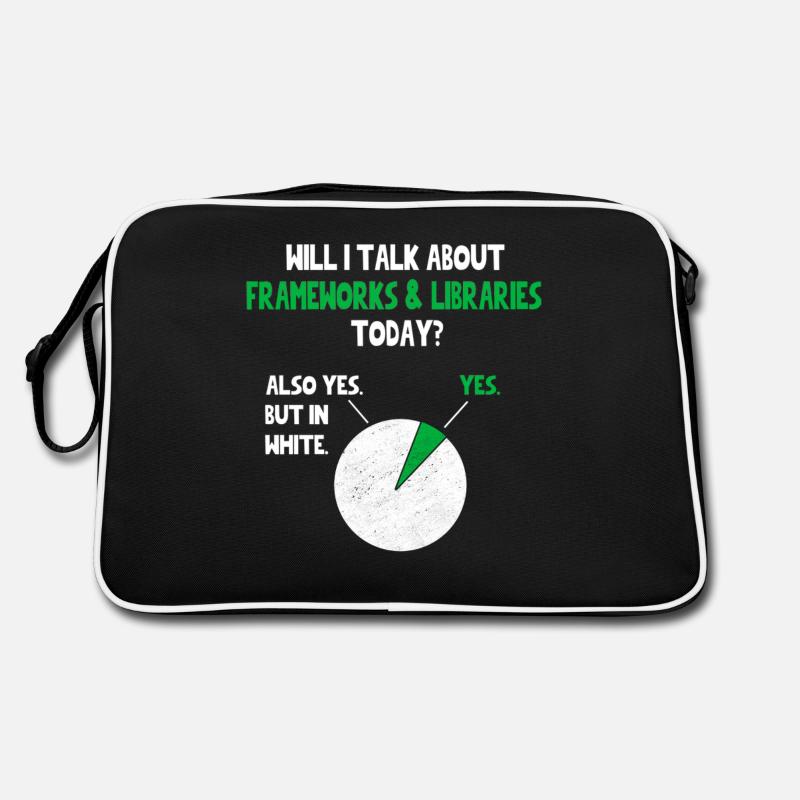 Coder Programmer Will I talk about Funny Quote Hum Retro Bag