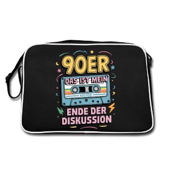 C’est mon costume des années 90 Fin de la discussion - Sac Retro - noir/blanc - Dos