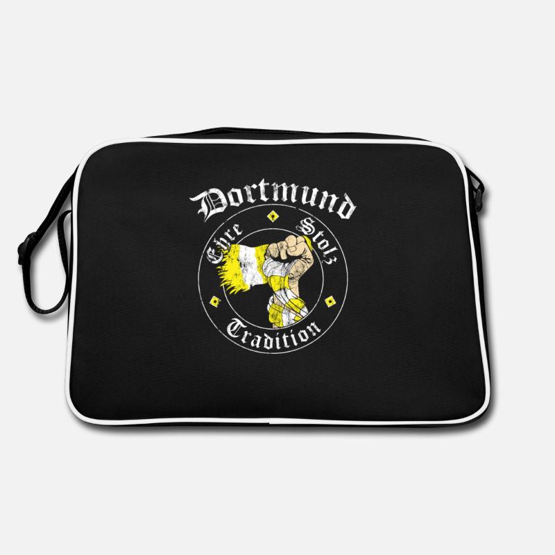 Dortmund Ehre Stolz Tradition No II - Retro Tasche - Schwarz/Weiß