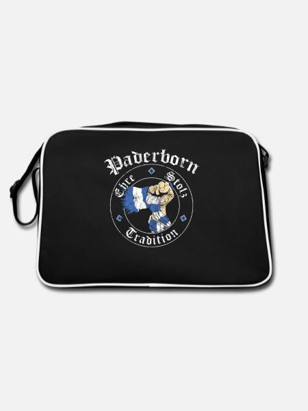Paderborn Ehre Stolz Tradition No II - Retro Tasche - Schwarz/Weiß - Hinten