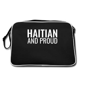 Haïtien et fier Haïti Haïtien - Sac Retro - noir/blanc - Dos