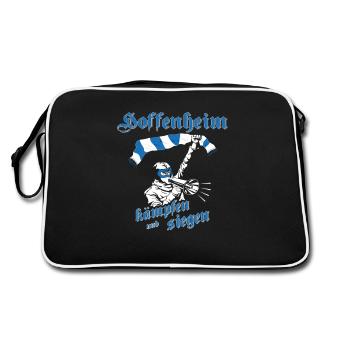 Hoffenheim kämpfen und siegen No II - Retro Tasche - Schwarz/Weiß - Hinten