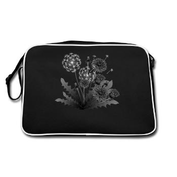 Dandelion Life Cycle Illustration Dandelion Life - Retro Bag - black/white - Back
