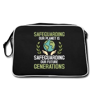 Sauvegarde de notre planète Planète Environnement Eart - Sac Retro - noir/blanc - Dos
