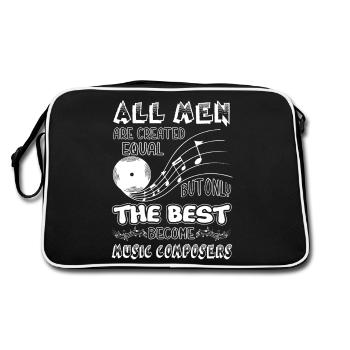 Music Composer Best Men Become Music Composers - Retro Bag - black/white - Back