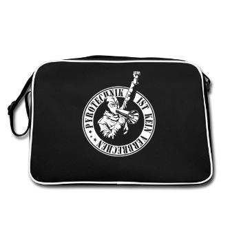 Pyrotechnik ist kein Verbrechen – Ultra Style - Retro Tasche - Schwarz/Weiß - Hinten