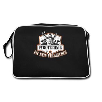 Pyrotechnik ist kein Verbrechen – Ultra Style - Retro Tasche - Schwarz/Weiß - Hinten