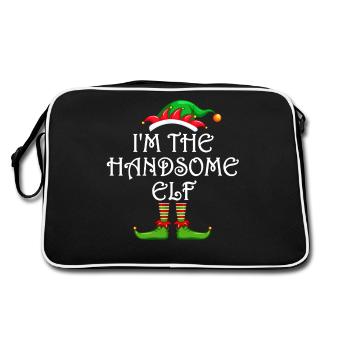 Je suis le beau elfe chemise assortie famille - Sac Retro - noir/blanc - Dos
