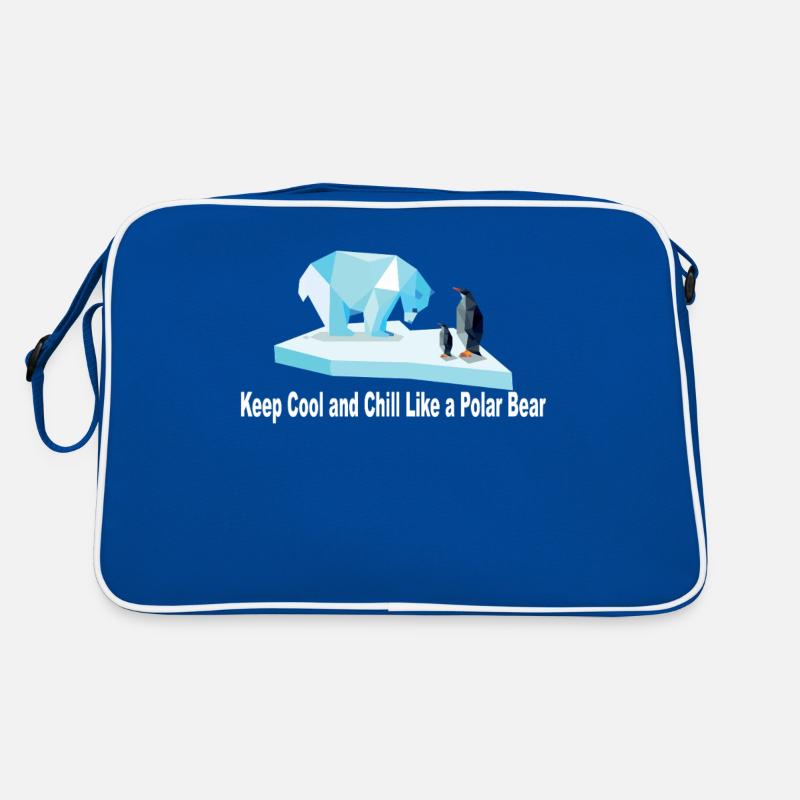 Keep Chill and Cool wie ein Eisbär Retro Tasche