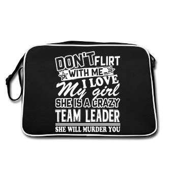 Team Leader My Girl Is A Team Leader - Retro Bag - black/white - Back