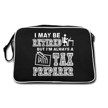 Tax Preparer Always A Tax Preparer - Retro Bag - black/white - Back